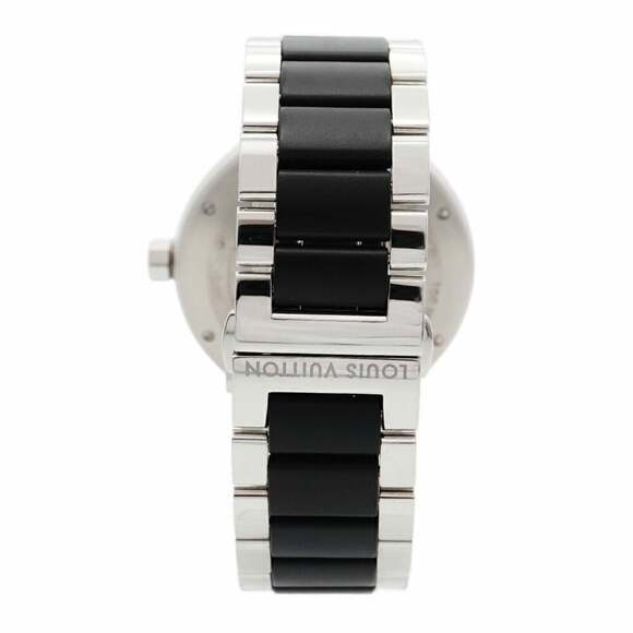 Louis Vuitton Tambour Diamant GM Q111C Black Dial Men's Watch